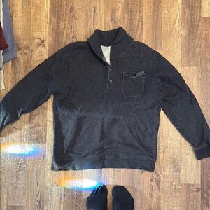 Banana Republic Black Quarter-button up Sweater